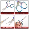 4Pcs 3 Style 3cr13 Stainless Steel Scissors TOOL-SC0001-27-4