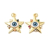 Brass Micro Pave Colorful Cubic Zirconia Pendants ZIRC-E006-05G-03-2