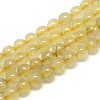 Natural Gold Rutilated Quartz Beads Strands X-G-S150-17-8mm-1