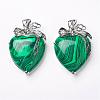 Malachite Pendants KK-P103-A13-1