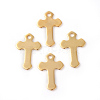 201 Stainless Steel Tiny Cross Charms STAS-F192-077G-1
