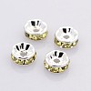 Brass Grade A Rhinestone Spacer Beads RB-A014-Z7mm-13S-1