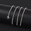 Tarnish Resistant 304 Stainless Steel Rolo Chain Necklaces NJEW-L136-07P-4