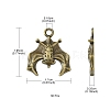 Tibetan Style Alloy Pendants TIBE-YW0001-02AB-4