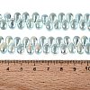 Electroplate Transparent Glass Beads Strands EGLA-N057-01A-02-4