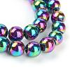 Non-magnetic Synthetic Hematite Beads Strands G-S096-4mm-5-2