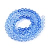 Gradient Color Baking Paint Glass Bead Strands LS-DGLA-A039-T4mm-A020-2