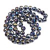 Transparent Electroplate Glass Beads Strands EGLA-N002-34C-B17-2
