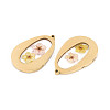 304 Stainless Steel Epoxy Resin Pendants STAS-T072-20-3