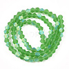 Imitate Austrian Crystal Bicone Frosted Glass Beads Strands EGLA-A039-T3mm-MB03-2