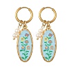 Printed 304 Stainless Steel Huggie Hoop Earrings EJEW-JE07394-4