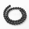 Natural Black Onyx Beads Strands G-G735-60-8mm-A-2