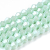 Opaque Solid Color Electroplate Glass Beads Strands LS-EGLA-A039-P2mm-A20-1