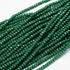 Faceted Rondelle Glass Beads Strands X-GLAA-M028-2mm-B01-1