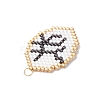 Glass Seed Beaded Twelve Constellations Pendants PALLOY-MZ00891-08-4