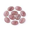 Natural Strawberry Quartz Gemstone Cabochons G-T020-13x18mm-28-1
