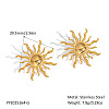 304 Stainless Steel Sun Stud Earrings HU6679-1-2