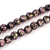 Handmade Foil Glass Beads Strands FOIL-N029-05A-1