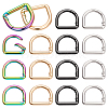 16Pcs 4 Colors Alloy Spring Gate Rings FIND-BC0014-18-1