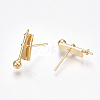 Brass Stud Earring Findings KK-S350-048G-2