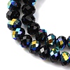 Electroplate Transparent Glass Beads Strands EGLA-A046-01B-05-2