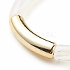 Acrylic Curved Tube Chunky Stretch Bracelet for Women BJEW-JB08123-4