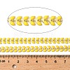 Brass Enamel Leaf Link Chains CHC-F021-02G-05-2