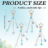 4Pcs Glass & Acrylic Pendant Decorations HJEW-MA00024-2