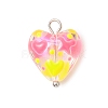 Handmade Glass Enamel Pendants PALLOY-JF04118-02-3