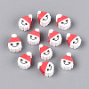Christmas Theme Handmade Polymer Clay Beads CLAY-S091-75-1