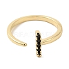 Brass Micro Pave Cubic Zirconia Rings for Women RJEW-E295-40G-2