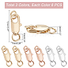   18Pcs 3 Colors Brass Lobster Claw Clasps KK-PH0002-99-5