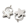 304 Stainless Steel Shell Pendants STAS-L022-013P-2