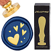 Brass Wax Seal Stamps with Wood Handle AJEW-WH0412-0232-1