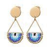 Seed Bead Teardrop Stud Earrings EJEW-MZ00251-3