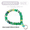 Resin Rondelle Bead with Polyester & Spandex Cord Phone Hand Strap Chains HJEW-TADJ0010-3