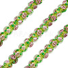 1 Strand Handmade Lampwork Inner Flower Rondelle Beads Strands LAMP-TA0002-72H-2