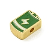 Rack Plating Brass Enamel Beads KK-U029-22G-06-2