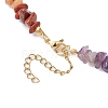 Chakra Theme Natural Red Aventurine & Red Jasper & Green Aventurine & Aquamarine & Citrine & Lapis Lazuli & Amethyst NJEW-JN05086-5