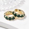 Green Cubic Zirconia Hoop Earrings X-EJEW-C022-08G-5