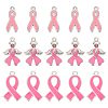 SUNNYCLUE 30Pcs 3 Style October Breast Cancer Pink Awareness Ribbon Alloy Enamel Pendants ENAM-SC0003-32-1