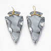 Non-magnetic Synthetic Hematite Pendants G-T094-08-2