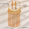 Luxurious Iron Middle Eastern Style Flower Tassels Earrings & Necklaces Sets for Women IU6817-5