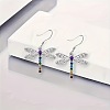 Dragonfly Alloy Rhinestone Pendant Necklaces & Dangle Earrings Sets FS-WGD83DF-01-2
