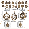 SUNNYCLUE 2 Sets Tibetan Style Alloy Pendants FIND-SC0005-89-2