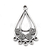 Tibetan Style Alloy Chandelier Components PALLOY-E450-11AS-2