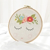 Flower Pattern DIY Embroidery Kit DIY-P077-028-1