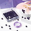 100Pcs 8mm Natural Charoite Round Beads DIY-LS0002-12-5