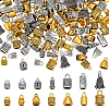 140Pcs 14 Styles Tibetan Style Alloy Cord Ends FIND-PH0025-78-1
