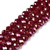 Electroplate Glass Beads Strands EGLA-A044-P8mm-B02-1
